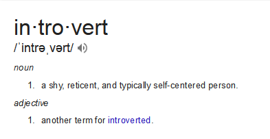 GoogleDefinitionofIntrovert